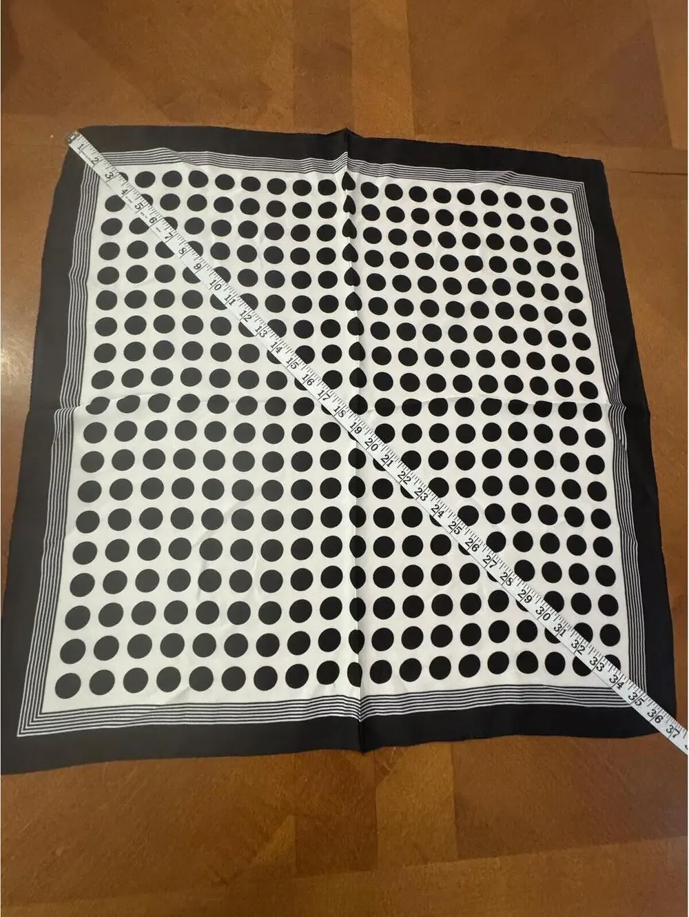 Black and White Polka Dot Square Scarf